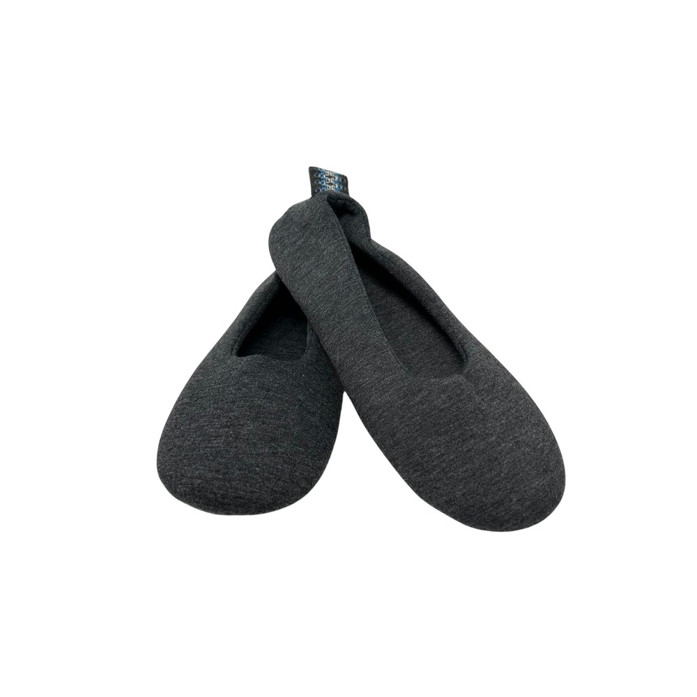 Muk Luks Womens Ballerina Slippers Charcoal Heather Grey House Shoes
